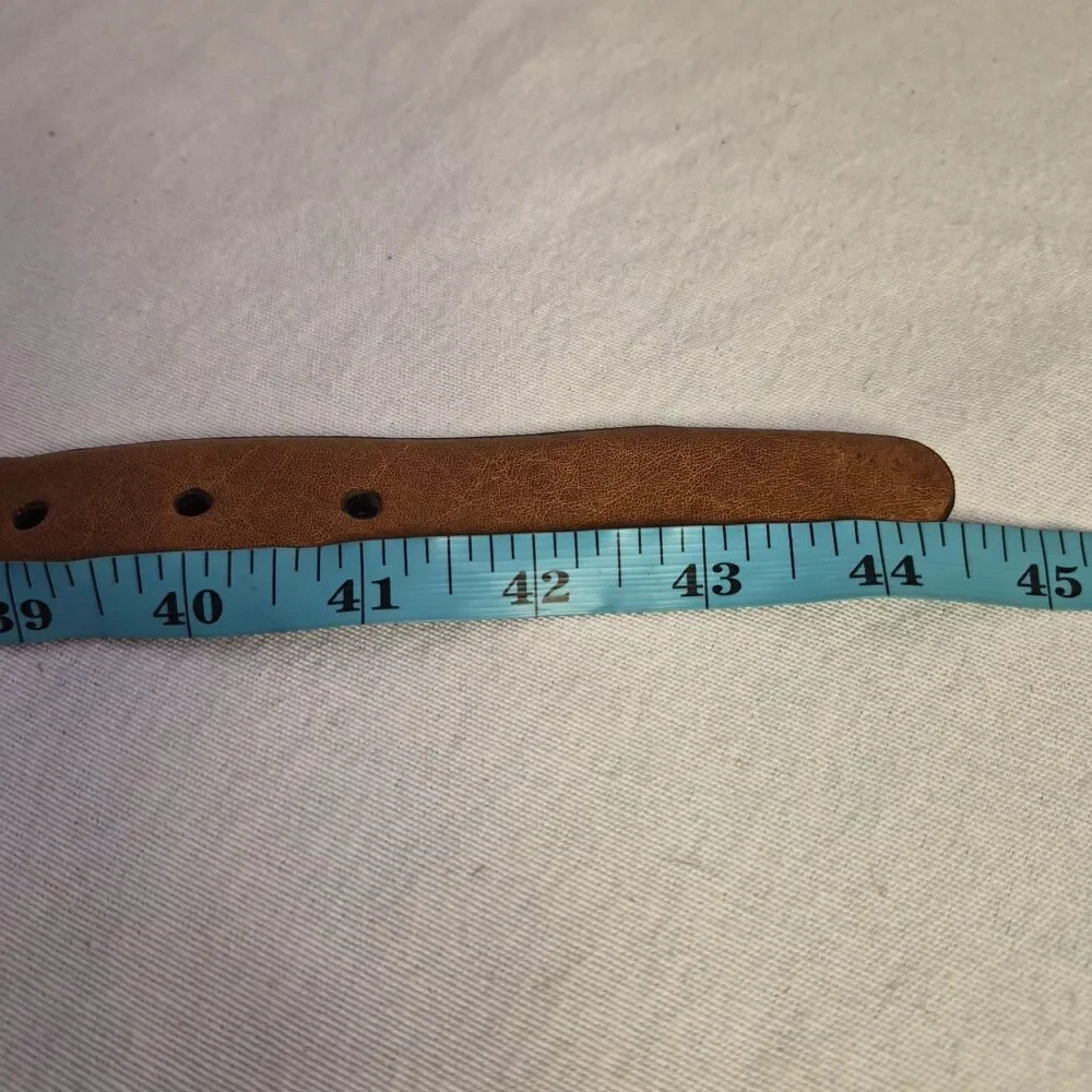 No Boundaries Men's Full Grain Leather Belt Sz 40 Nubuck Leather Lining 1” Wide